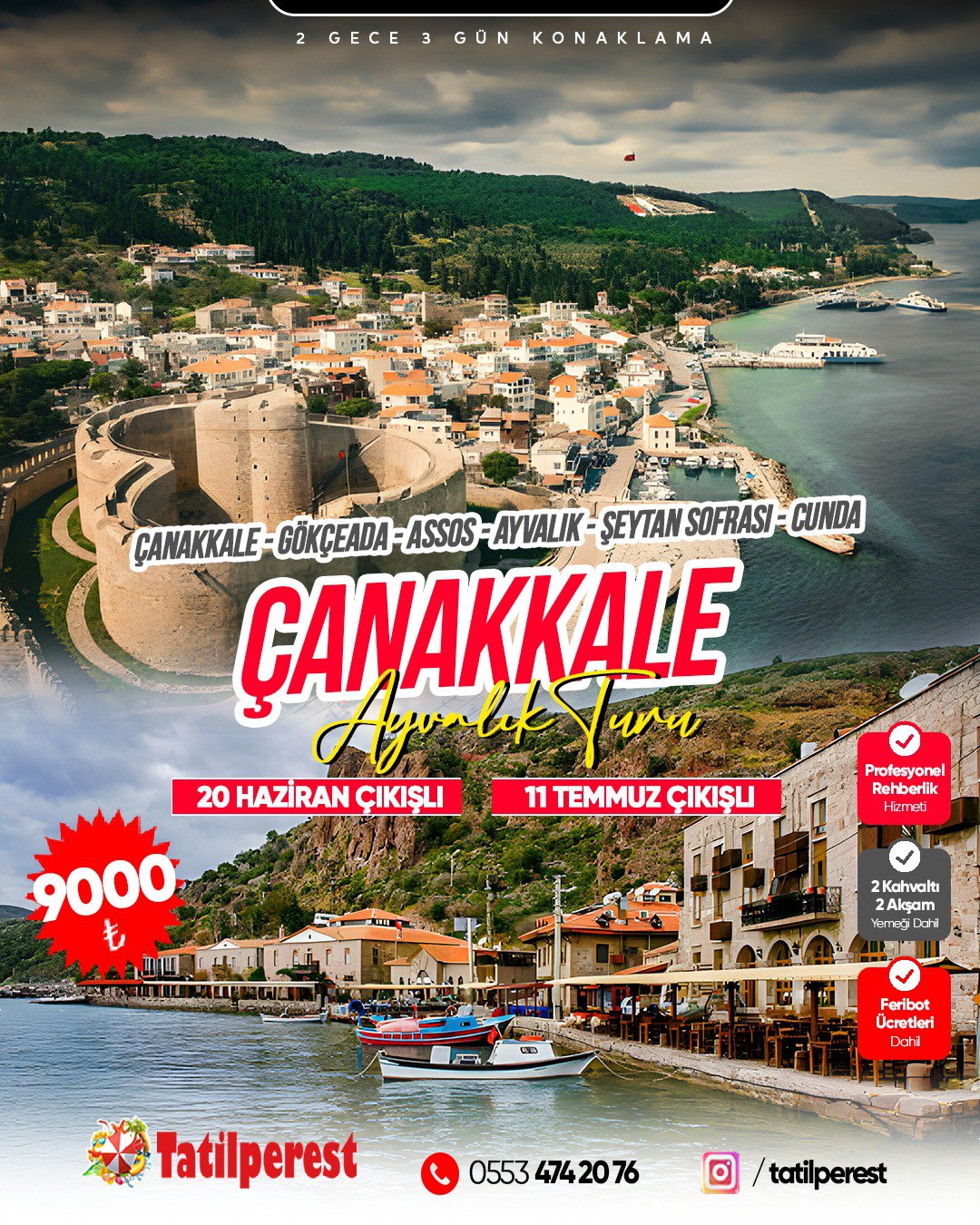AYVALIK-ASSOS BEHRAMKALE GELİBOLU ÇANAKKALE GÖKÇEADA 20 HAZİRAN ÇIKIŞLI