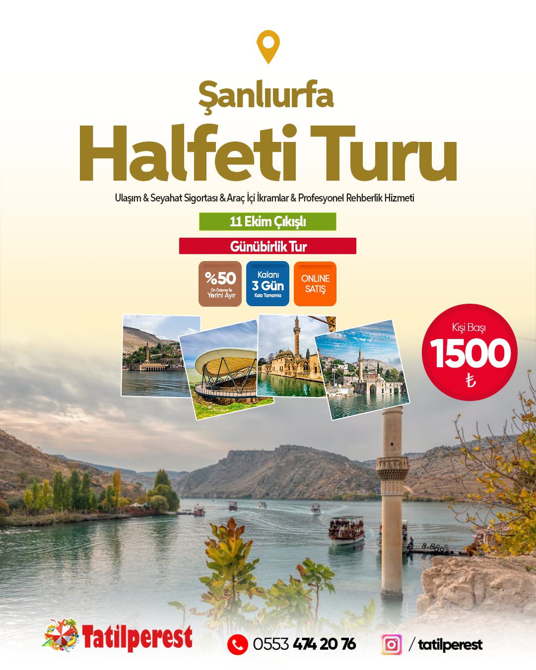 HALFETİ URFA TURU SIRA GECELİ 11 EKİM  GÜNÜBİRLİK