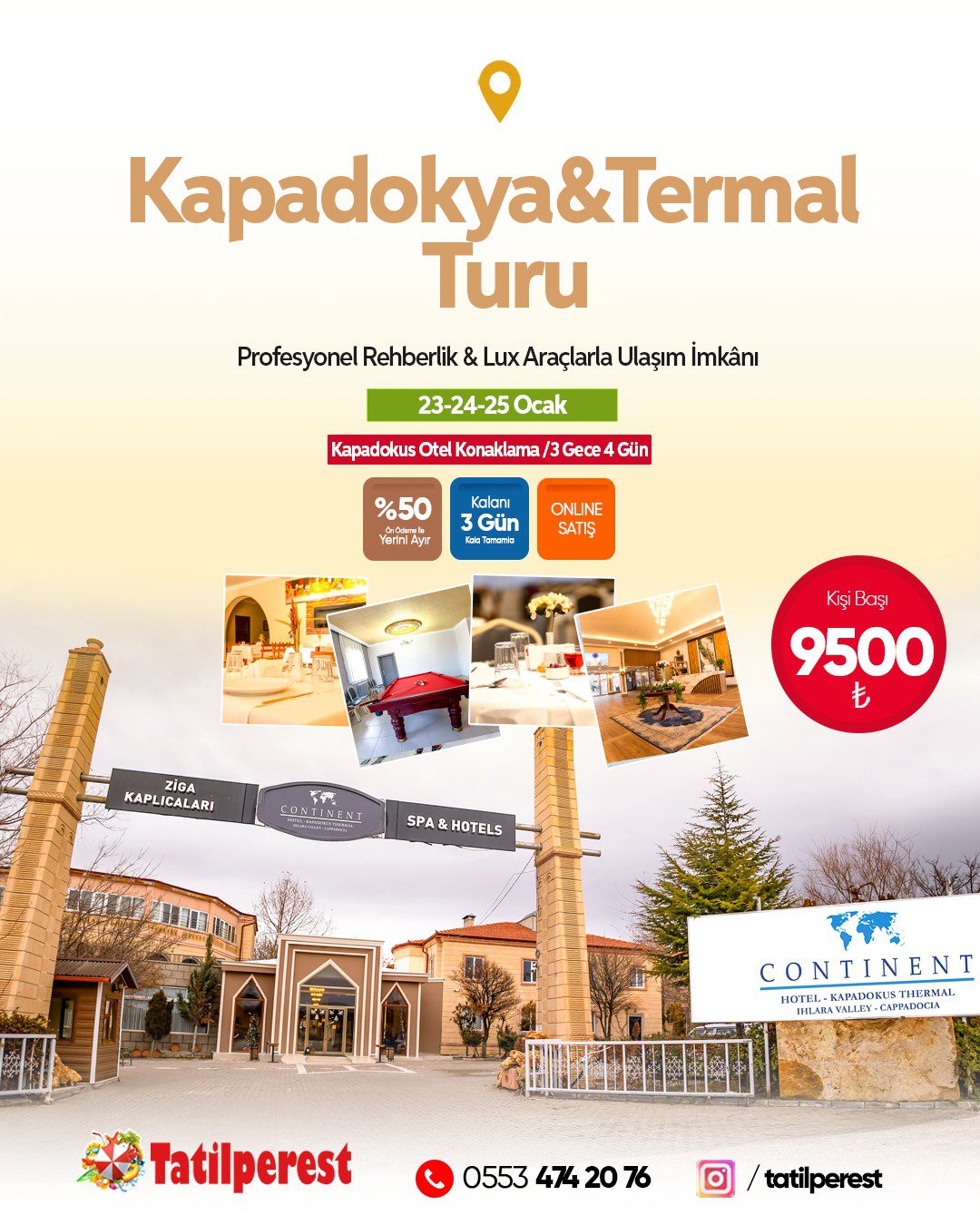 SÖMESTR ÖZEL TERMAL TUR 3 GECE 4 GÜN 23 OCAK ÇIKIŞLI 