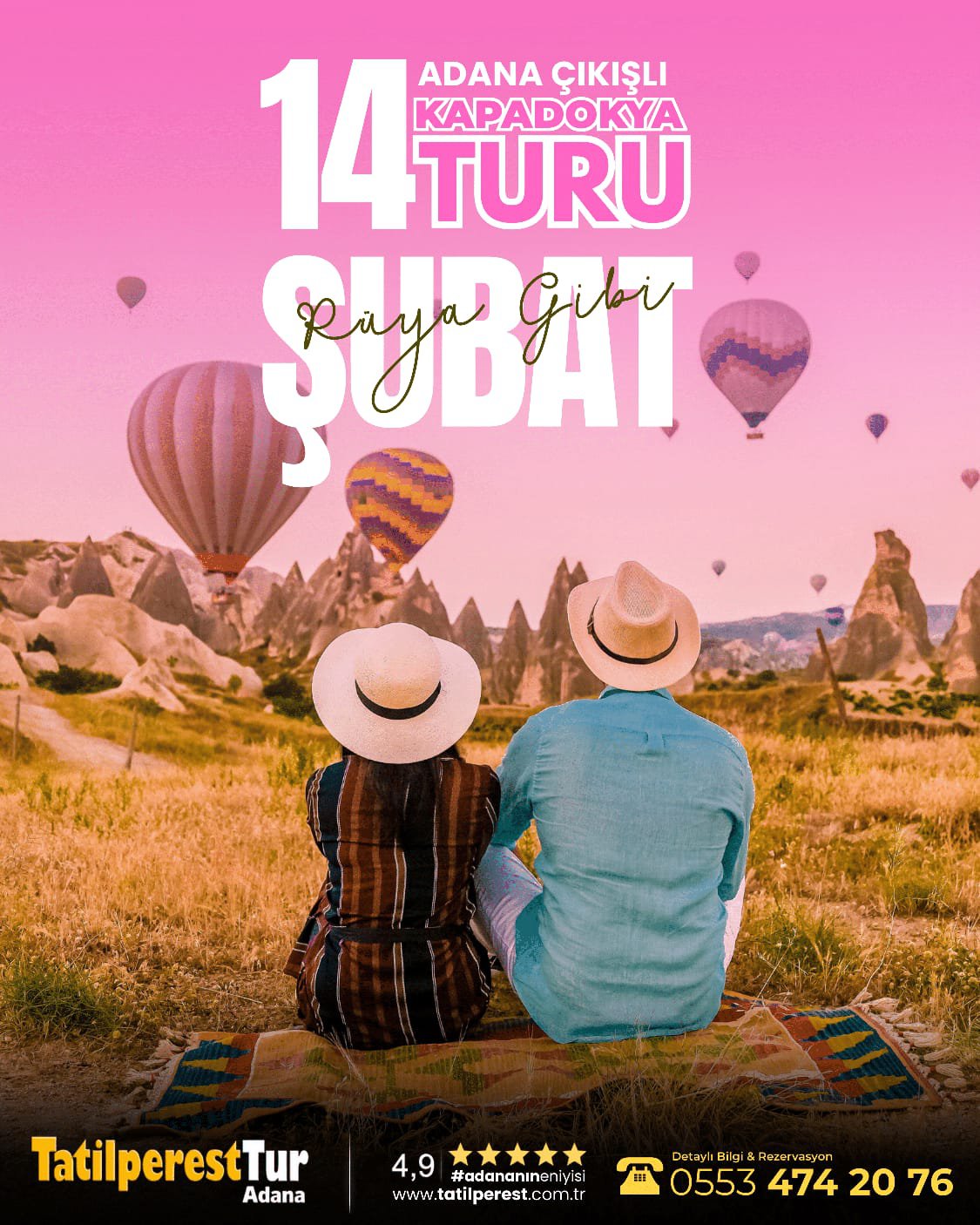 ERCİYES KAPADOKYA SEVGİLİLER GÜNÜÖZEL 14-15 ŞUBAT CAVE OTEL KONAKLAMALI